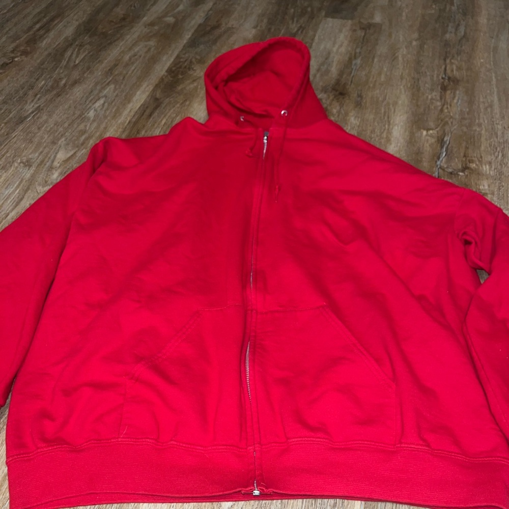 Athletic Works Men's Zip Up Red Sweater